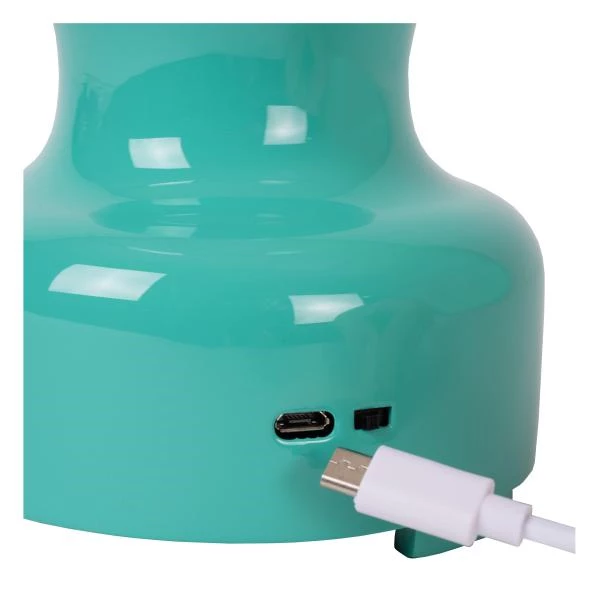 Lucide JASON - Rechargeable Table lamp - Battery - LED Dim. - 1x2W 3000K - 3 StepDim - Turquoise - detail 4